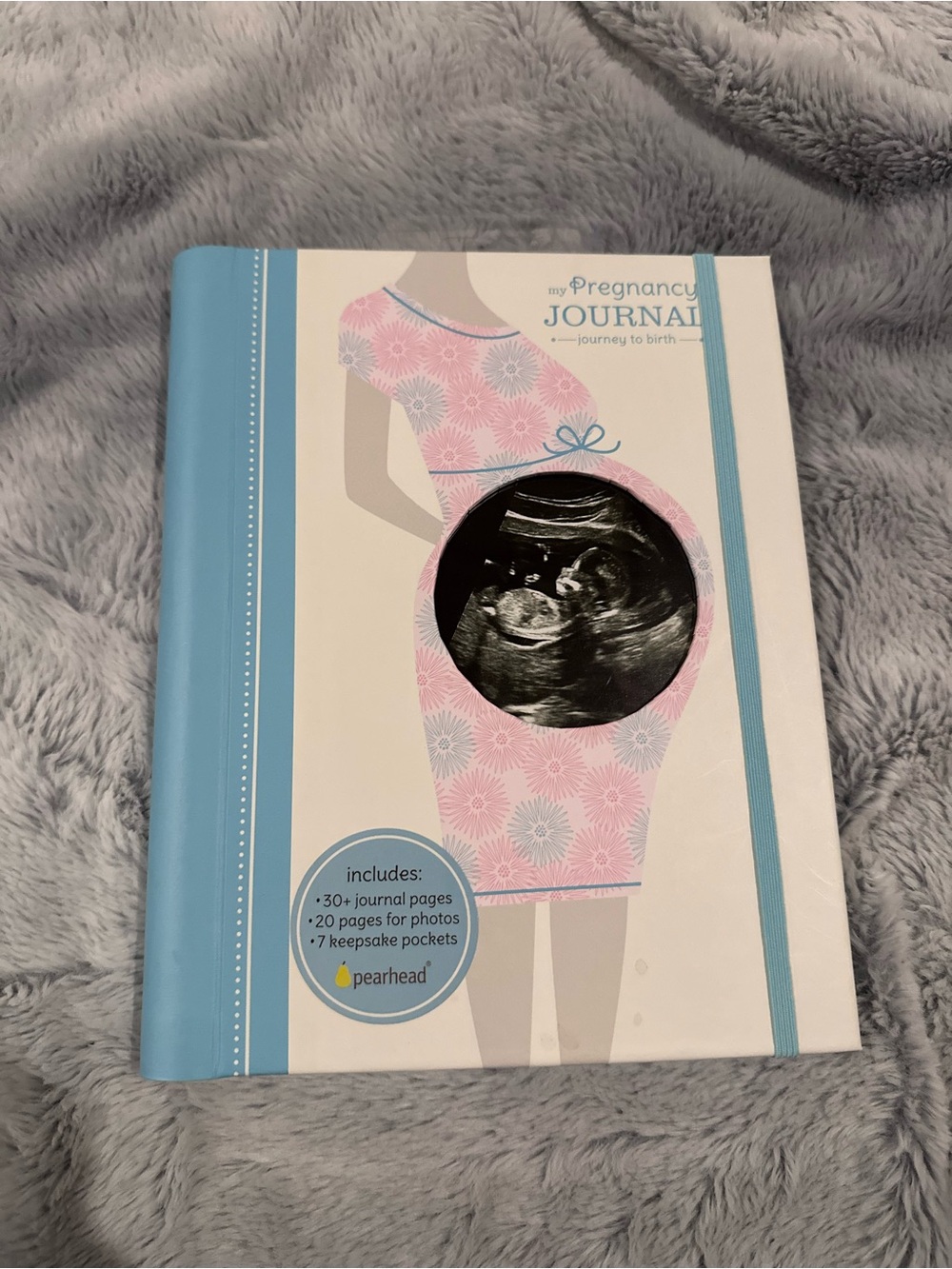 Pearhead Pregnancy Journal - Journey To Birth Record Book 7 Keepsake Pockets